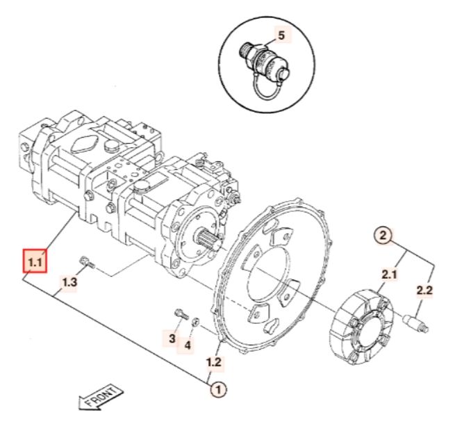 335/F2541, 336/F6239 Насос гидравлический JCB JS200, JCB JS205