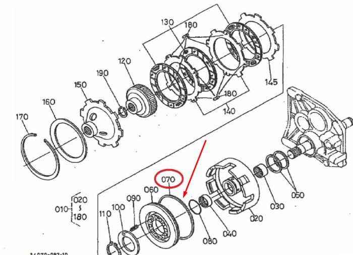 Kubota 34076-61570 Уплотнительное кольцо для GL220