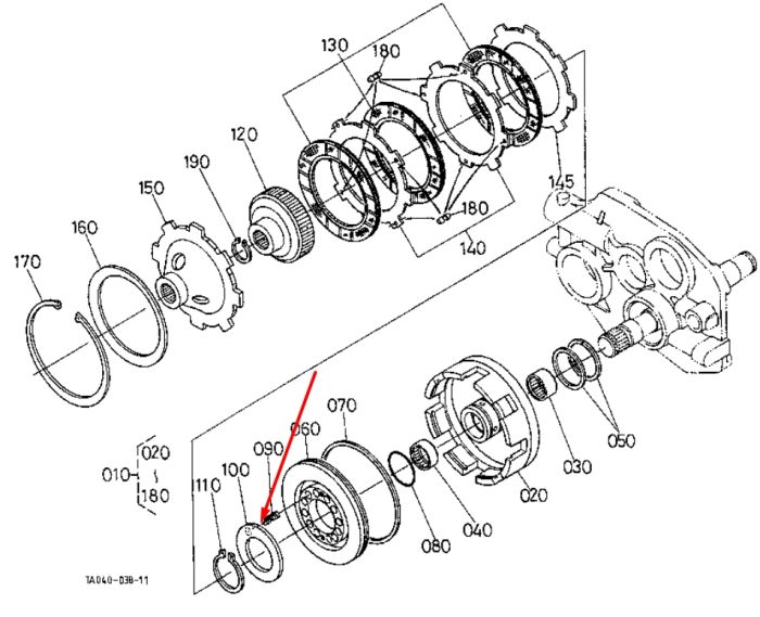 Kubota 34076-61590 Стопорная шайба для GL23