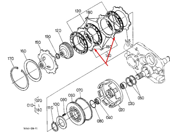 Kubota 34076-61660 Диск сцпления для L3010
