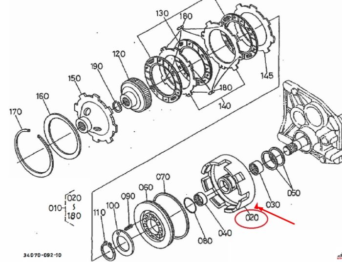 Kubota 34550-61510 Корона сцепления для L4200
