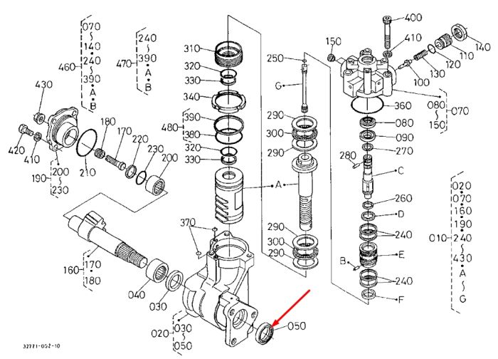 Kubota 35270-16150 Сальник рулевой колонки для AC1871G