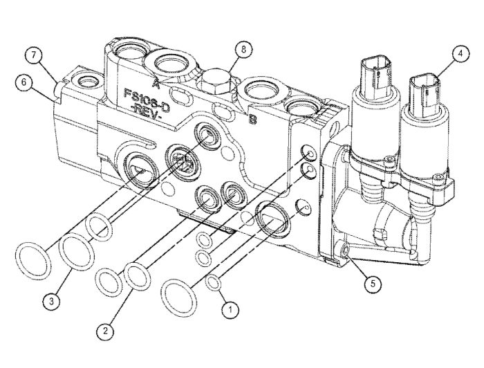 Caterpillar TM82001 Электромагнитный клапан в сборе 12V