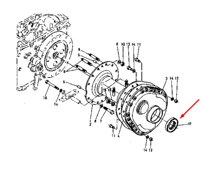 Kubota 37150-27560 Сальник задней полуоси для GL21, GL23