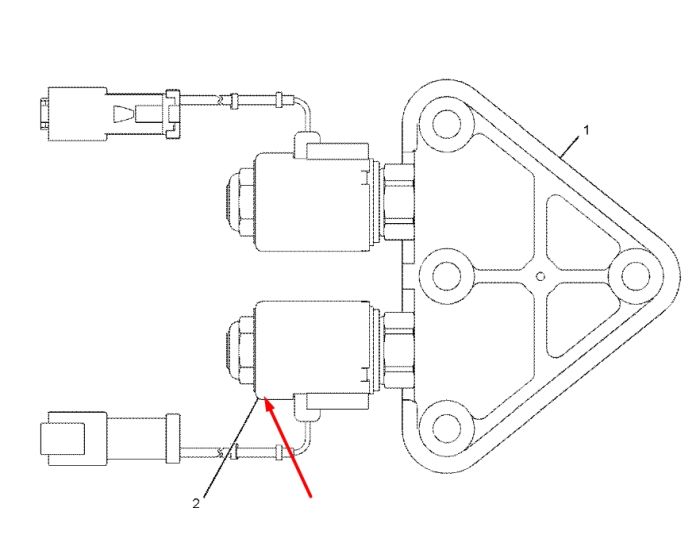 Caterpillar 3809849 Электромагнитный клапан, соленоид 24V