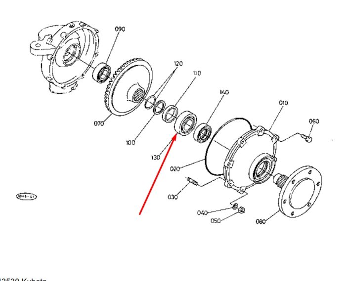 Kubota 38440-43530 Сальник полуоси переднего моста для 40*70*13/18 (AQ8615P)
