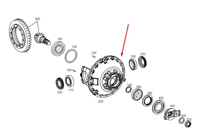 384509A1 (4481316004) Кришка корпуса дифференциала New Holland, ZF