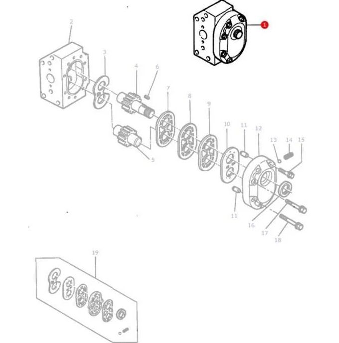3903882M1 Гидронасос Massey Ferguson 2620, 2625