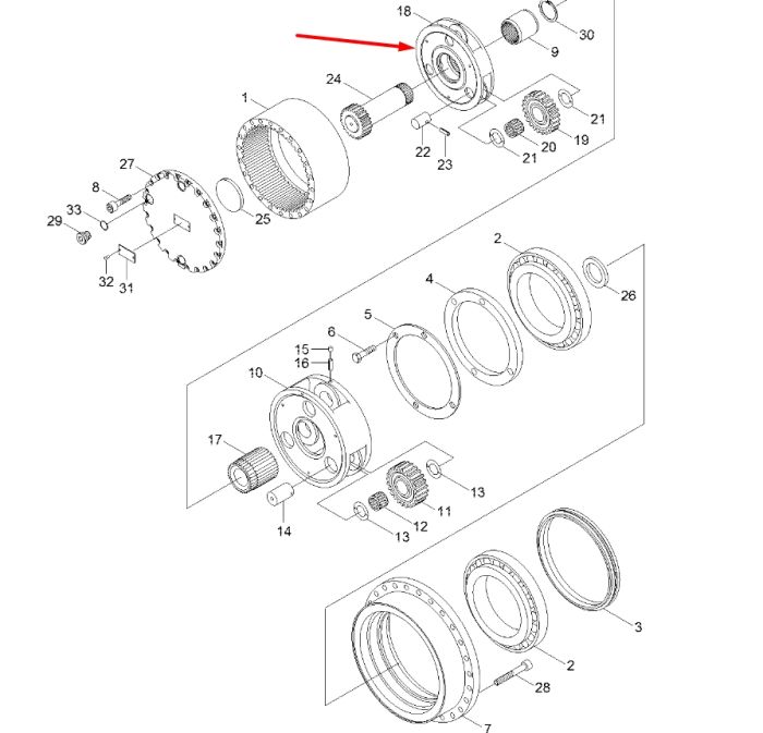 39Q8-42270 Планетарная передача Hyundai R250LC-9