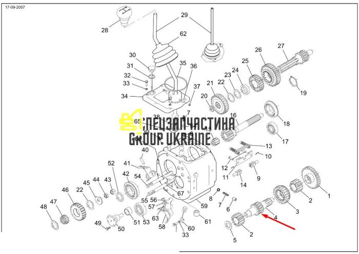 800-9398 Вал Terex