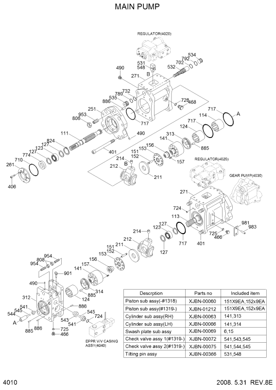 Основной гидравлический насос Hyundai R250LC-7 31N7-10010 K3V112DT