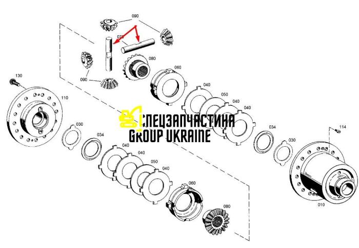 8131705 (4061316181) Ось дифференциала Atlas