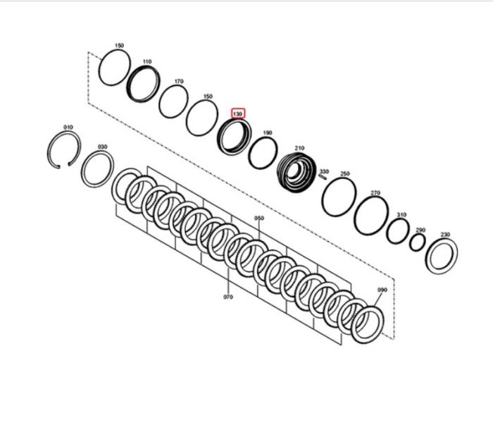 ZF 4143.351.056 Поршень для КПП 2HL100, 2HL270, 2HL290