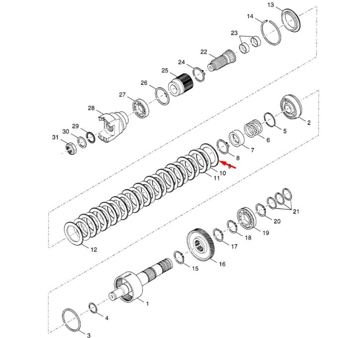 4204265 Диск фрикционный Dana Spicer T16000