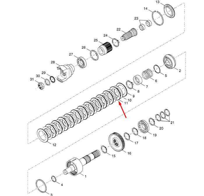 4204266 Диск фрикционный Dana Spicer T16000