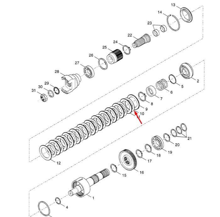 4204267 Диск фрикционный стальной Dana Spicer T16000