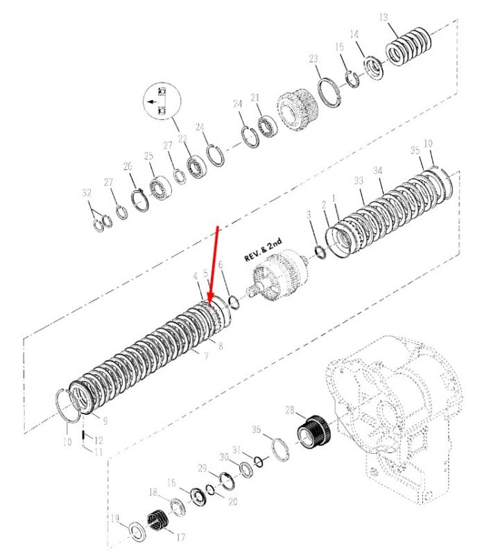 4204504 Поршень муфты в сборе КПП Dana Spicer 34000, 36000