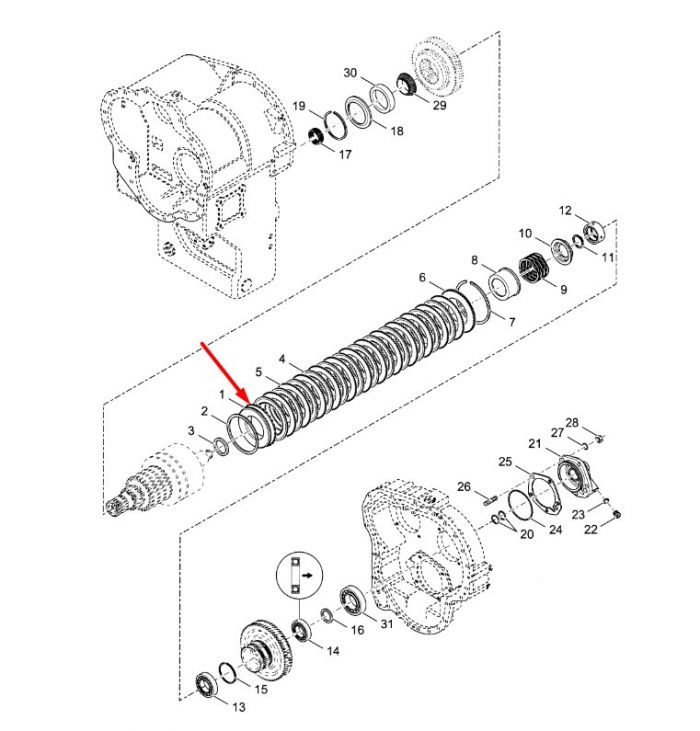 4204505 Поршень муфты в сборе КПП Dana Spicer 34000, 36000