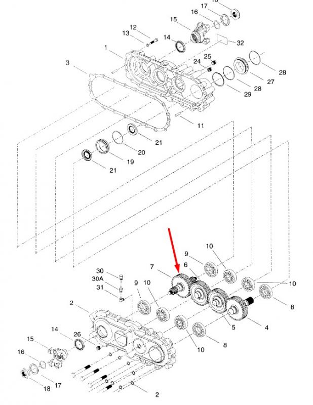 4206573 Вал шестерни КПП T12000 Dana Spicer