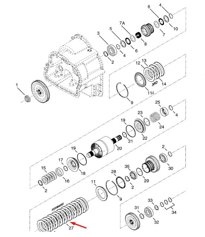 4207140 Диск фрикционный стальной Dana Spicer TE13, TE17
