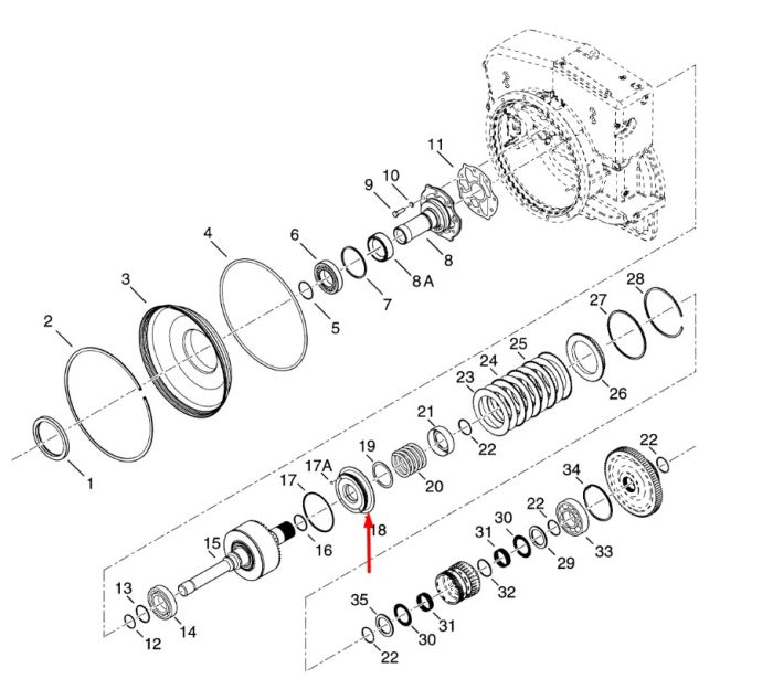 4207142 Поршень муфты в сборе КПП Dana Spicer TE13, TE17