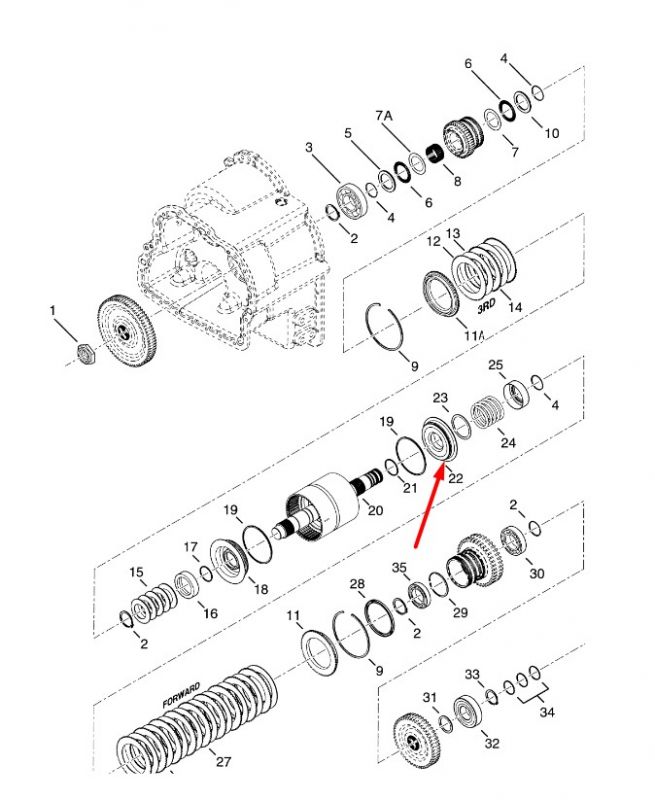 4207143 Поршень муфты в сборе КПП Dana Spicer TE13, TE17