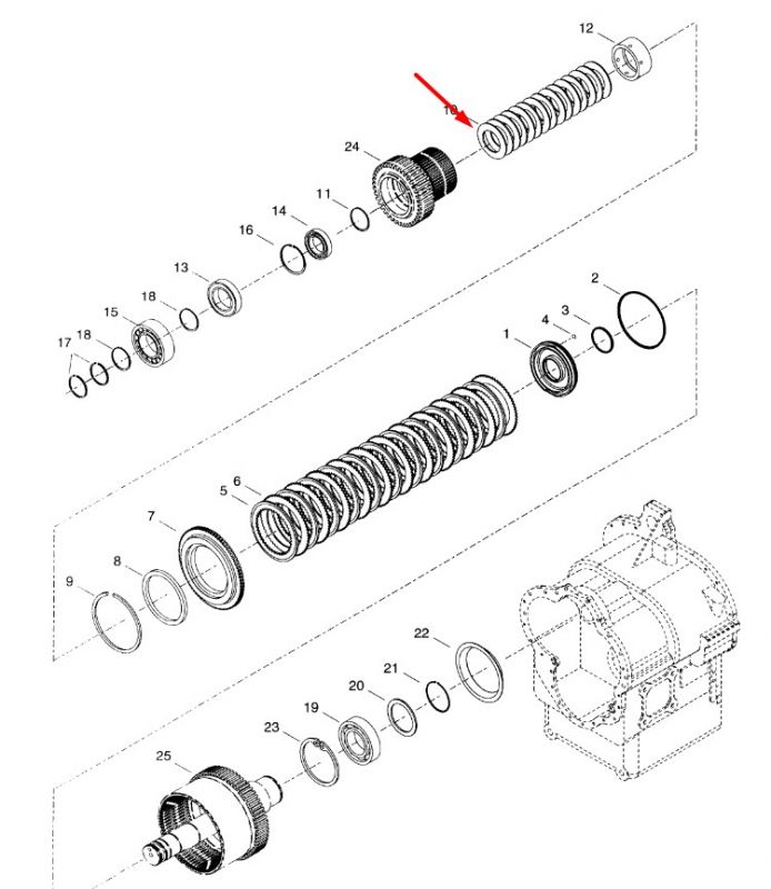 4207415 Поршень муфты в сборе КПП Dana Spicer TE27, TE32