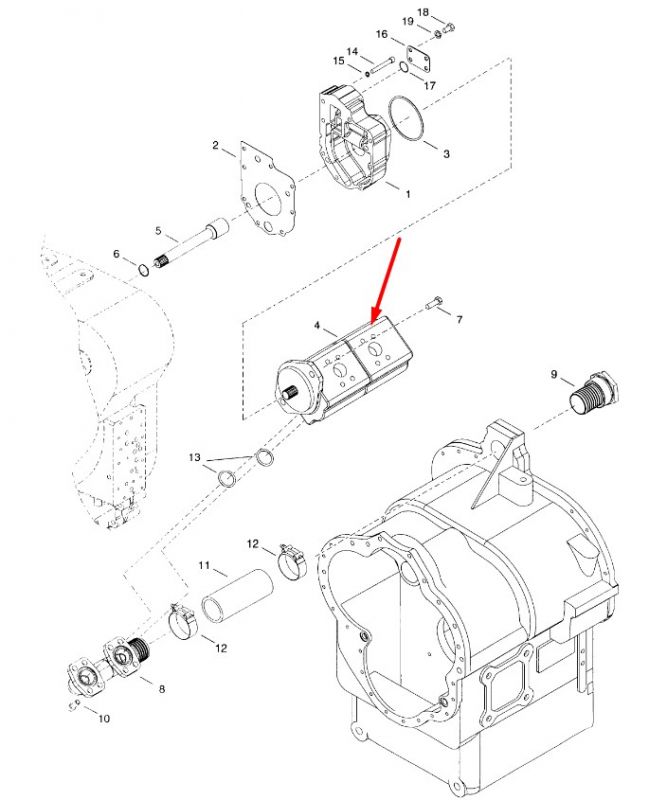 4210589 (4218779) Масляный насос КПП Dana Spicer TE27/TE32