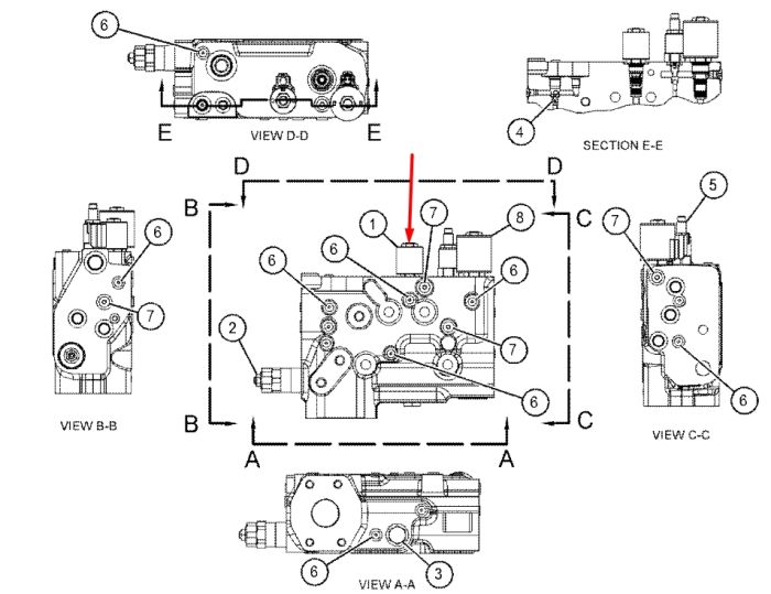 Caterpillar 4234562 Электромагнитный клапан 12V для D4, D5