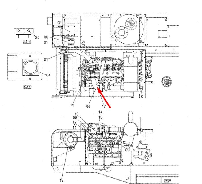 Hitachi 4271598 Патрубок воздушный для EX200, EX210