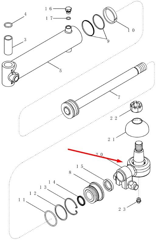 435664a1 (87714477, 292562A1, 38702666, 070TR229) Наконечник рулевой тяги New Holland, Dana Spicer MX285