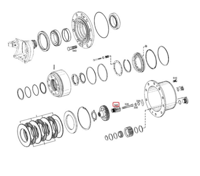 ZF 4472.375.005 Вал солнечной шестерни для мостов AP-B 765