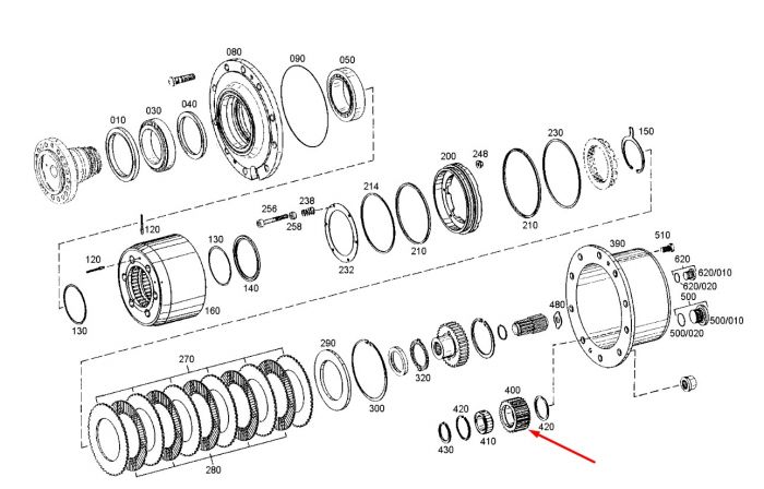 11713101 (4472364254) Сателлит ZF, Volvo EW140