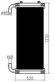 Радиатор масляный Hitachi ZAX330-3, ZAX350-3, 4648857 Cooler oil