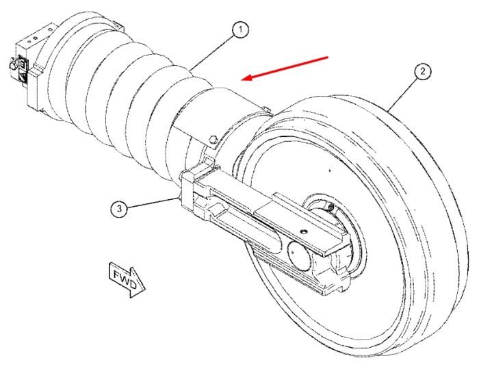 Caterpillar 4962922 Натяжитель гусеницы для 336GC 345GC