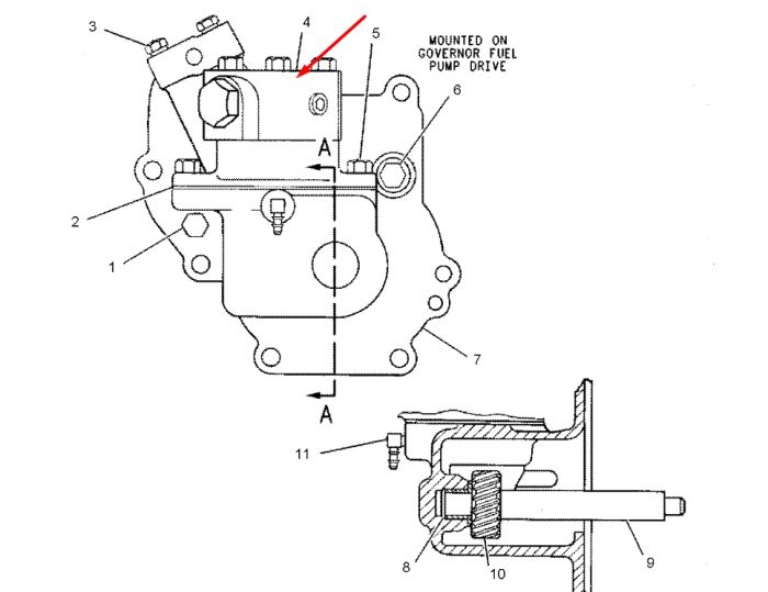 Caterpillar 4W5477 Топливоперекачивающий насос для 3408, 3412