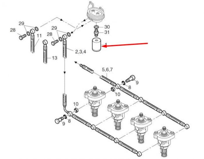 50251500 Топливный фильтр Hatz 2L30, 2L40, 2L41