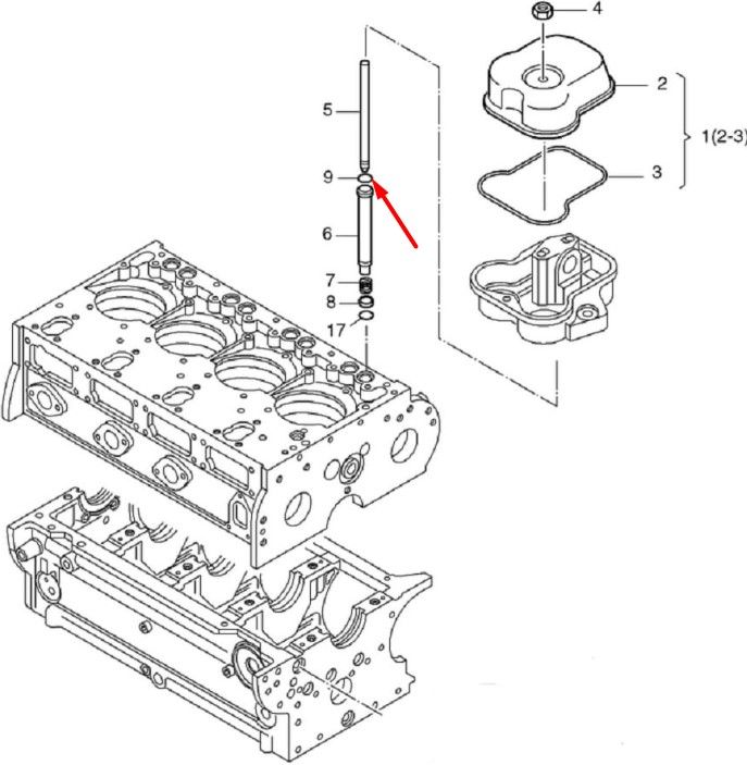 50288000 Уплотнительное кольцо верхнее Hatz 2L30, 2L40, 2L41, 3L40, 4L40