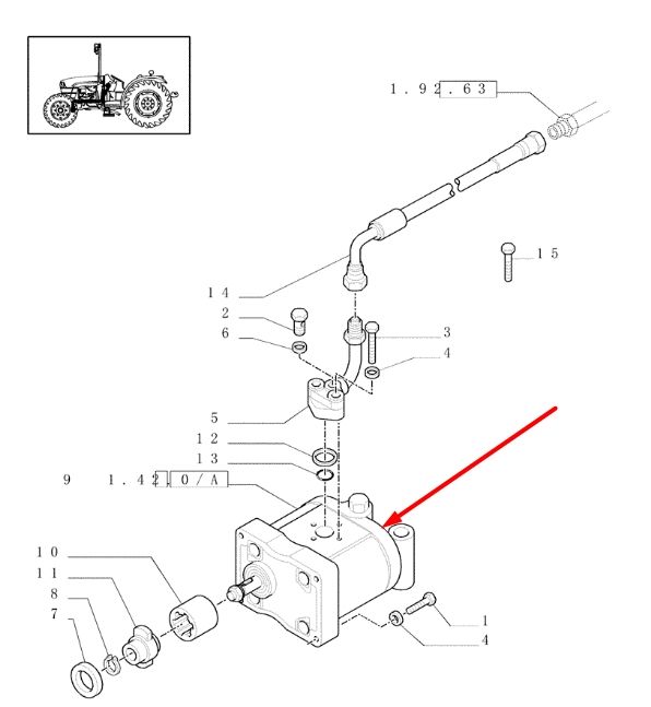 Case 5179730 (1901321, 1901323, 1930046) Гідравлічний насос A25 для JX1060C