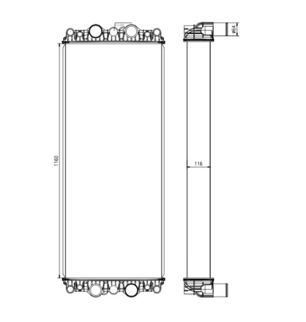 Caterpillar 541-1395, 5411395 Радиатор для 352 349 355 352 UHD