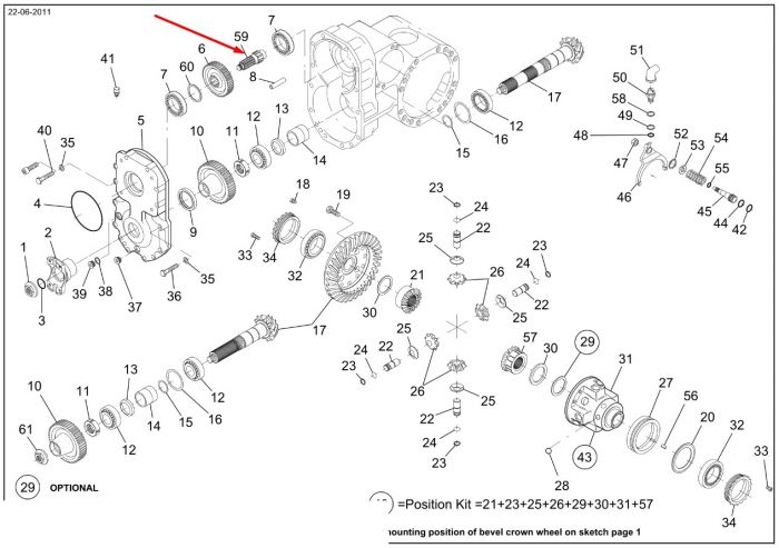 562534 Вал шестерни Manitou