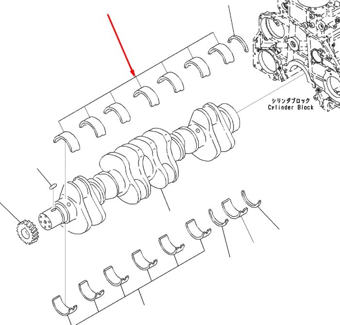 6150-21-8110 Вкладыши коренные KOMATSU WA470