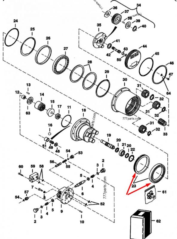 Сальник бортового редуктора 6669101 BOBCAT 328, 425 даукон, уплотнение
