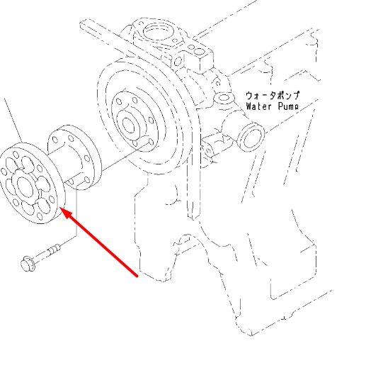Komatsu 6206-61-3990 Проставка вентилятора для двигателя 6D95L экскаватор PC130F-7