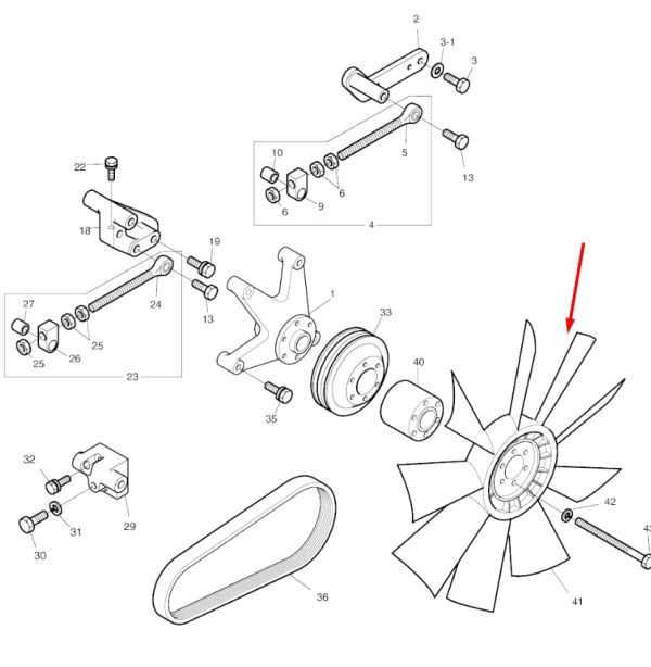 Doosan 65.06601-5054 Крыльчатка для двигателч D1146 экскаватора S330-V, S400-V