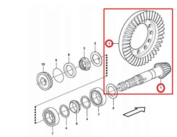 Carraro 68471 Главная (коническая) пара Z=12/32