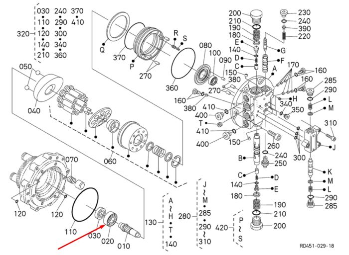 Подшипник шариковый KUBOTA U55-4 6851871120