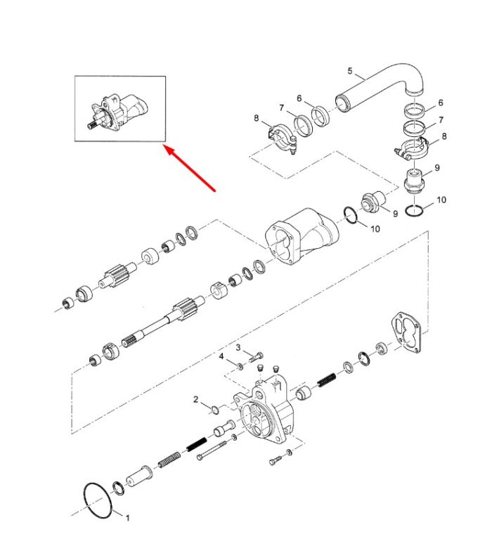 69036594 Масляный насос + клапан КПП Dana Spicer T40000