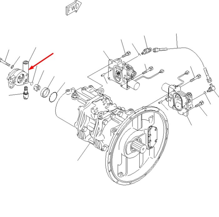 Komatsu 704-24-26430 Насос шестеренчатый HPV132 Handok