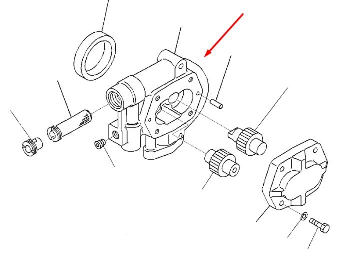 Komatsu 704-24-28230 Насос шестеренчатый HPV90 Handok